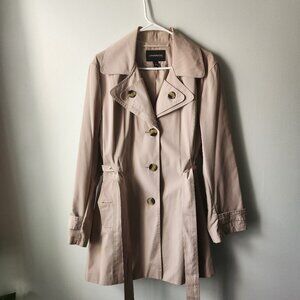 Classic Women's Trench Coat London Fog Tie Waist
